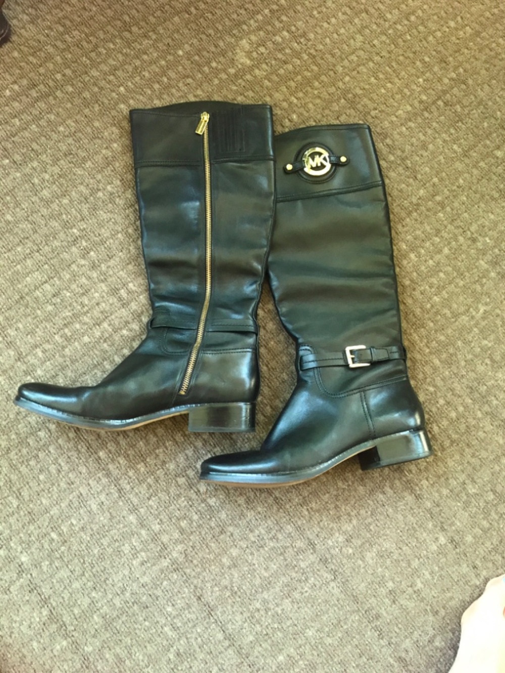 Michael kors black leather “Stockard” equestrian riding black leather boots - Picture 11 of 16